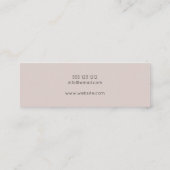 Minimale moderne kalligrafie mini visitekaartje (Achterkant)