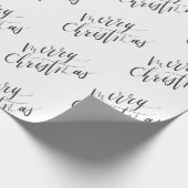 Minimale, moderne kalligrafie, prettige kerst cadeaupapier (Hoek)