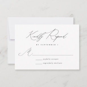 Minimale moderne kalligrafie RSVP