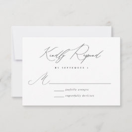Minimale moderne kalligrafie RSVP Kaartje