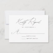Minimale moderne kalligrafie RSVP Kaartje (Voorkant)