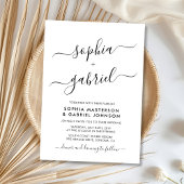 Minimale moderne kalligrafie script monogram bruil kaart