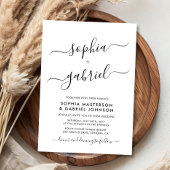 Minimale moderne kalligrafie script monogram bruil kaart