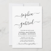 Minimale moderne kalligrafie script monogram bruil kaart (Voorkant)