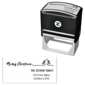 Minimale moderne kalligrafie Vroegere kerstbout Zelfinktende Stempel (In situ)