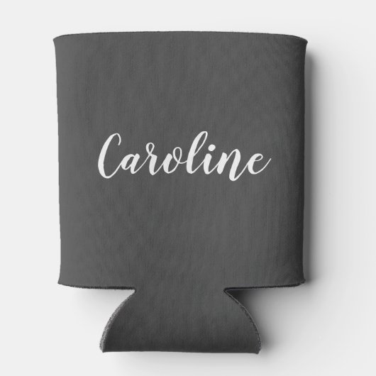 Minimale moderne kalligrafie, zwart wit blikjeskoeler (Achterkant)