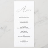 Minimale moderne kalligrafie zwart-wit menu (Voorkant)