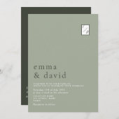 Minimale moderne kalligrafiesgrove weddenschap kaart (Voorkant / Achterkant)