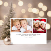 Minimale moderne kerstbomen foto feestdagenkaart