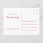 Minimale moderne kerstbomen met Waterverf Uitnodiging Briefkaart (Achterkant)