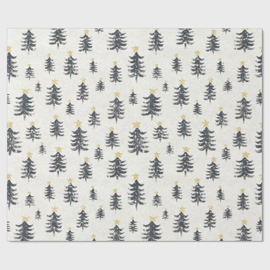 Minimale moderne kerstcadeautjes voor penseelstrek cadeaupapier (Vlak)