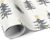 Minimale moderne kerstcadeautjes voor penseelstrek cadeaupapier (Rol Hoek)