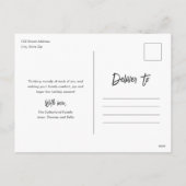 Minimale moderne kerstfoto feestdagenkaart (Achterkant)