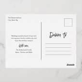 Minimale moderne kerstfoto folie feestdagen briefkaart (Achterkant)