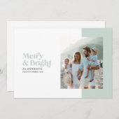 Minimale moderne kerstfoto met veel stijl feestdagenkaart (Voorkant / Achterkant)