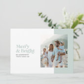 Minimale moderne kerstfoto met veel stijl feestdagenkaart (Staand voorkant)