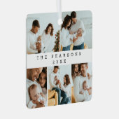 Minimale moderne kerstfotoshoot metalen ornament (Voorkant Rechts)