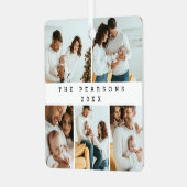 Minimale moderne kerstfotoshoot metalen ornament (Voorkant links)