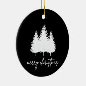 Minimale moderne Kerstmis Keramisch Ornament (Rechts)