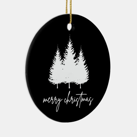 Minimale moderne Kerstmis Keramisch Ornament (Rechts)