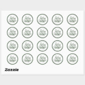 Minimale moderne Kerstmis Ronde Sticker (Vel)