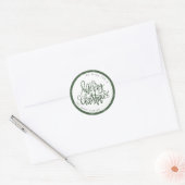 Minimale moderne Kerstmis Ronde Sticker (Envelop)