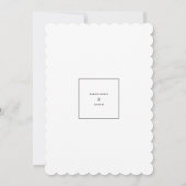Minimale moderne klassieke zwarte en witte bruilof kaart (Achterkant)