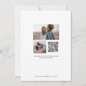 Minimale Moderne Koppel Foto QR Code Save The Date Kaart (Achterkant)