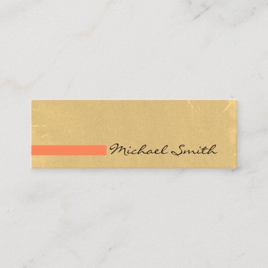 Minimale moderne koraalVintage #2 Mini Visitekaartje (Voorkant)