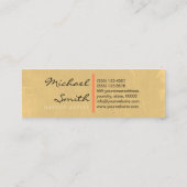 Minimale moderne koraalVintage #2 Mini Visitekaartje (Achterkant)