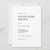 Minimale moderne kunst Deco Bachelorette Weekend Kaart (Voorkant)