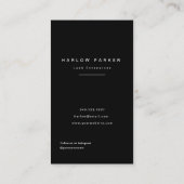 Minimale Moderne Lash Extension Black & White Visitekaartje (Achterkant)