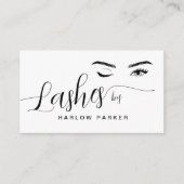 Minimale Moderne Lash Extension Black & White Visitekaartje (Voorkant)