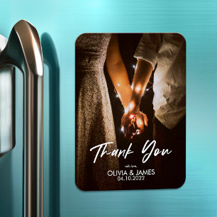 Minimale moderne legant foto Dank u voor uw gedenk Magneet