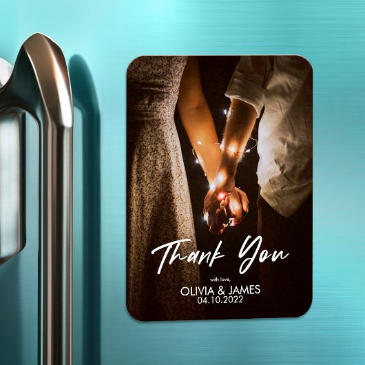 Minimale moderne legant foto Dank u voor uw gedenk Magneet