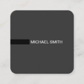 Minimale moderne legant jet en zwart vierkante visitekaartje (Voorkant)