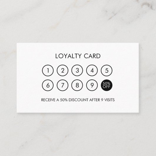 Minimale moderne legant-logo klantenkaartje (Voorkant)