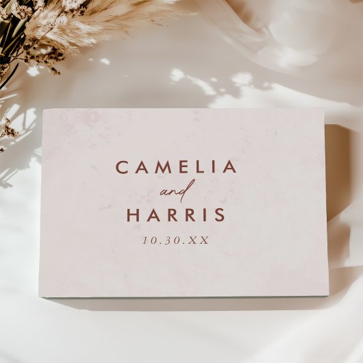 Minimale moderne legante bruiloft gastenboek