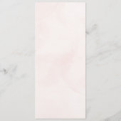 Minimale moderne legante bruiloft menu (Achterkant)