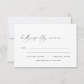 Minimale moderne legante kalligrafie RSVP (Achterkant)
