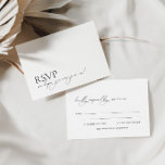 Minimale moderne legante kalligrafie RSVP<br><div class="desc">Ontworpen om te coördineren met voor het Collectie van de Uitnodiging van de Weddenschap "Chloe". Klik op "Details" om meer informatie te wijzigen. Om de tekst te verplaatsen of de grootte, de doopvont, of de kleur te veranderen, klik "uitgeven gebruikend het Hulpmiddel van het Ontwerp". Uitzicht de verbinding van het...</div>