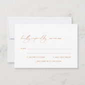Minimale moderne legante kalligrafie RSVP (Achterkant)