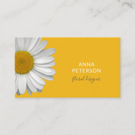 Minimale moderne legante-melkventilator op geel visitekaartje