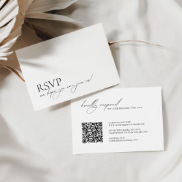 Minimale moderne legante QR-code bruiloft RSVP