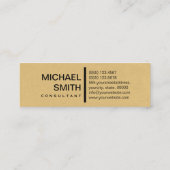 Minimale moderne legante Vintage #2 Mini Visitekaartje (Achterkant)