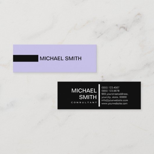 Minimale moderne legante zeep en zwart mini visitekaartje (Voorkant / Achterkant)