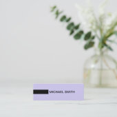 Minimale moderne legante zeep en zwart mini visitekaartje (Staand voorkant)