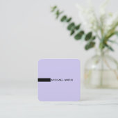 Minimale moderne legante zeep en zwart vierkante visitekaartje (Staand voorkant)