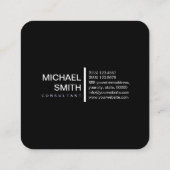 Minimale moderne legante zeep en zwart vierkante visitekaartje (Achterkant)