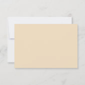 Minimale moderne lichte beige bruiloft elegant RSVP kaartje (Achterkant)